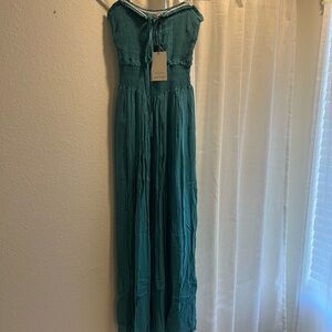 Stitch + Feather Teal jumpsuit